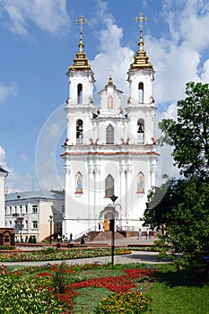Belarus Vitebsk summer landscape cathedral photo