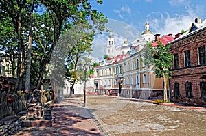 Belarus Vitebsk summer landscape view of old nicel