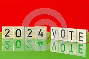 Belarus and the word VOTE 2024. Concept, voting in Belarus in 2024