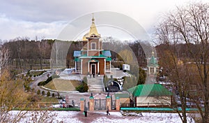 Belarusian Orthodox Church, Gomel and Zhlobin diocese. The temple was moved from the Chernobyl zone. Located in the Festival