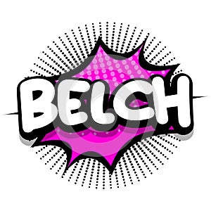 belch Comic book explosion bubble vector illustration photo