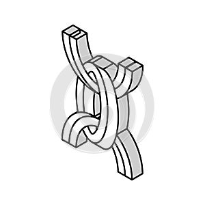 belcher chain isometric icon vector illustration