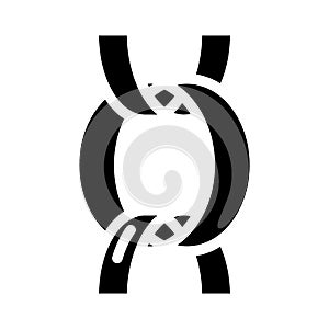 belcher rolo chain glyph icon vector illustration