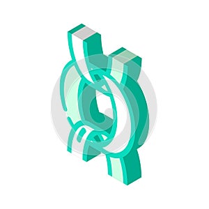 belcher rolo chain isometric icon vector illustration