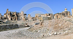 Belchite village destroyed in a bombing photo