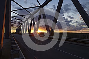 Beldorf - Gruenental Bridge at sunset