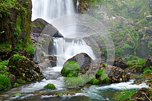 Belelle river Waterfall. Neda, A CoruÃÂ±a, Spain