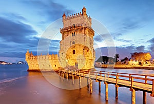 Belem tower, Lisbon - Portugal at night