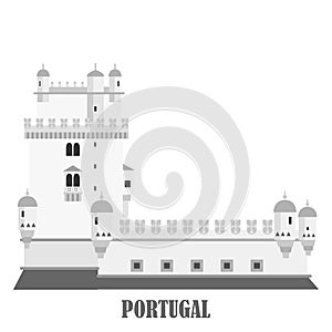 Belem Tower in Lisbon Portugal. Torre de Belem