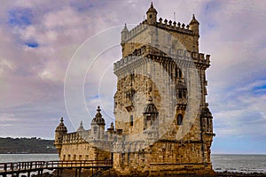 Belem Tower in Lisbon on the Tagus River