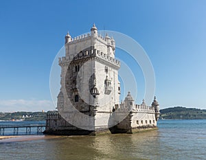 Belem tower on River Tagus near Lisbon