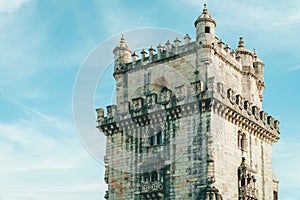 Belem Tower of Saint Vincent Torre de Belem Is A Fortified Tower In Lisbon