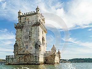 Belem Tower of Saint Vincent Torre de Belem Is A Fortified Tower In Lisbon