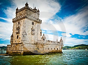 Belem Tower and Tagus river photo
