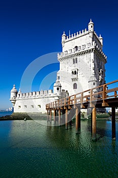 Belem Tower (Tower of St Vincent) in Lisbon, Portugal.