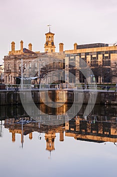 Belfast architecture at sunrise