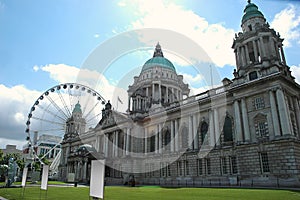 Belfast City Hall in backlight