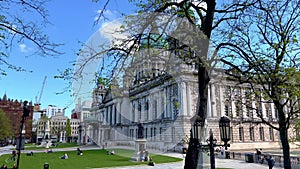 Belfast City Hall wide angle view
