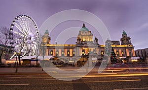 Belfast eye and city hall