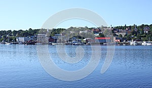 Belfast, Maine harbor waterfront