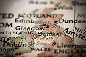 Belfast on map
