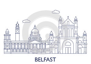 Belfast.The most famous buildings of the city