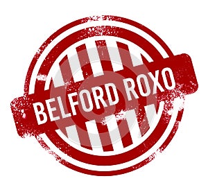 Belford Roxo - Red grunge button, stamp