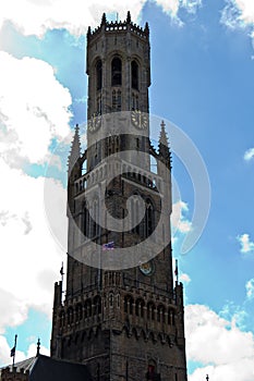 Belfort (Belfry) bell tower in Bruges, Belgium