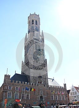 Belfort of Bruges city in Belgium