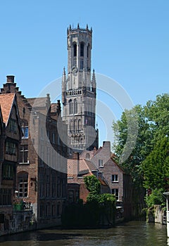 Belfort Bruges with water photo