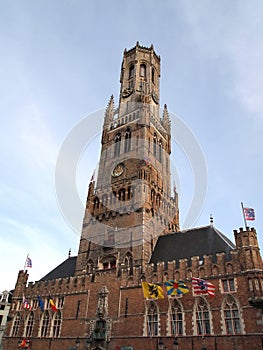 The Belfry or Belfort of Bruges , Belgium