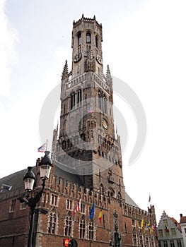 The belfry of Bruges, or Belfort in Belgium photo