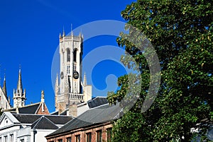 The belfry of Bruges, Belgium