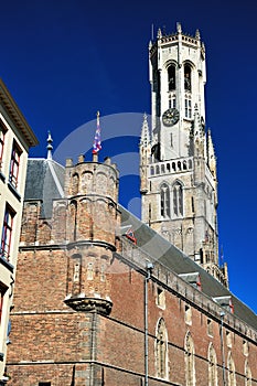 The belfry of Bruges, Belgium