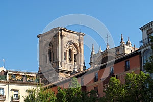 Belfry of the cathedral of Granada, Spain