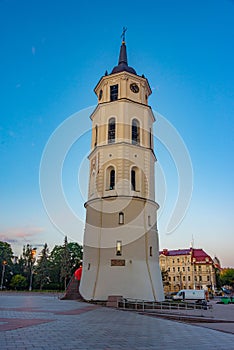 Belfry of the cathedral in Vilnius, Lithuania