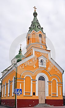 Belfry in the center of Kyiv, Ukraine