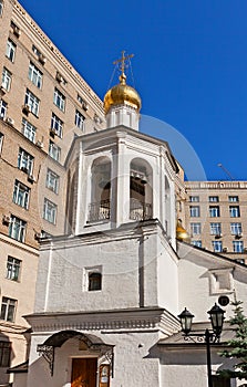 Belfry of church of Michael the Archangel (1662) in Moscow, Russ