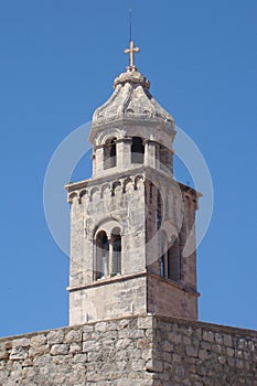 Belfry of the Church of St. Dominic in Dubrovnik