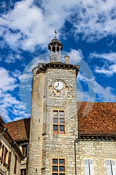 Belfry of the City Hall of Martel, Lot, Midi-PyrÃ©nÃ©es, France