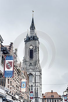 The belfry (French: beffroi) of Tournai, Belgium