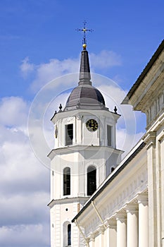 Belfry near Vilnius Cathedral Basilica of Saints Stanislaus and