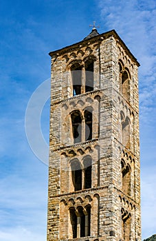 Belfry of Sant Climent de Taull, Catalonia, Spain. Romanesque style