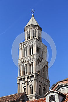 The belfry of St. Doymus Cathedral, Split, Croatia