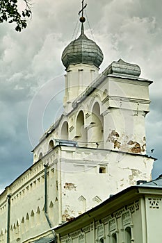 The belfry of St. Sophia Cathedral. Veliky Novgorod.