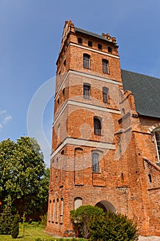 Belfry of St. Stanislaus church (1521) in Swiecie town, Poland