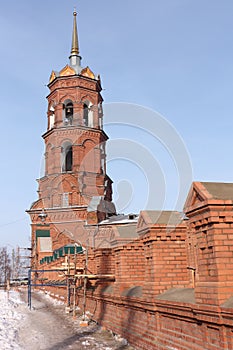 Belfry of the Tikhvin Church, Kungur city, Russia