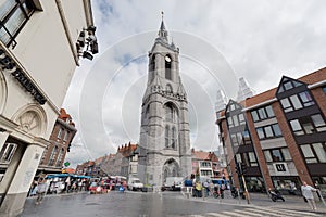 The belfry of Tournai, Belgium.