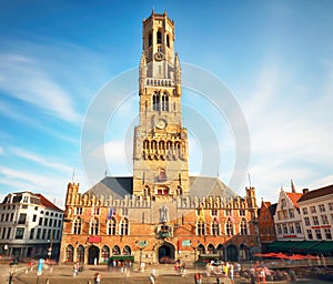 The Belfry Tower of Bruges, or Belfort, Belgium