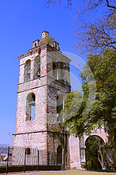 Belfry of the cathedral in tlaxcala, mexico V